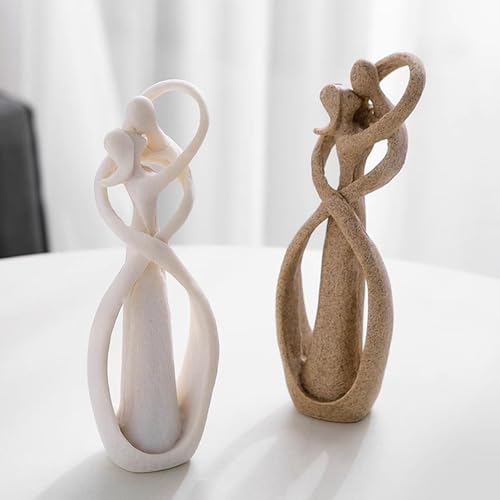 Modern Romantic Couple Statue - Hugging Figurines for Home Decor