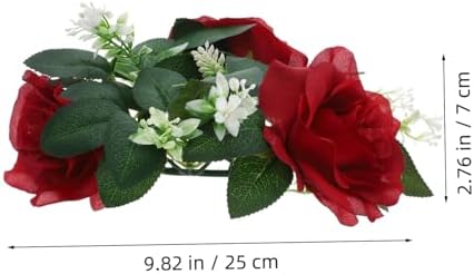 GRIRIW Simulated Candle Ring Wreath Decor