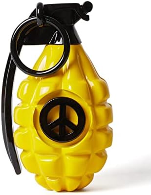 Grenade Decor Statue Modern Art Polyresin Yellow 10 Inch