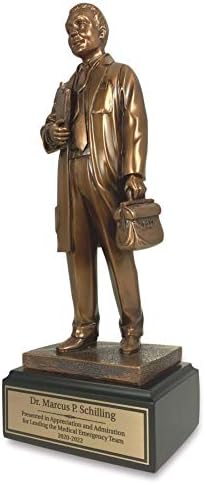 Award for Doctor - Personalized Antique Bronze Resin Statue Trophy