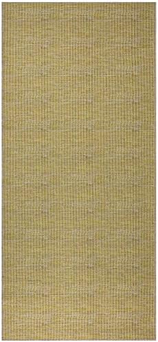 Ottomanson 27 x 6 Yellow Cotton Area Rug
