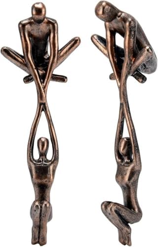 Dancing Couple Statue Figurines Modern Home Decor Bronze Sculpture
