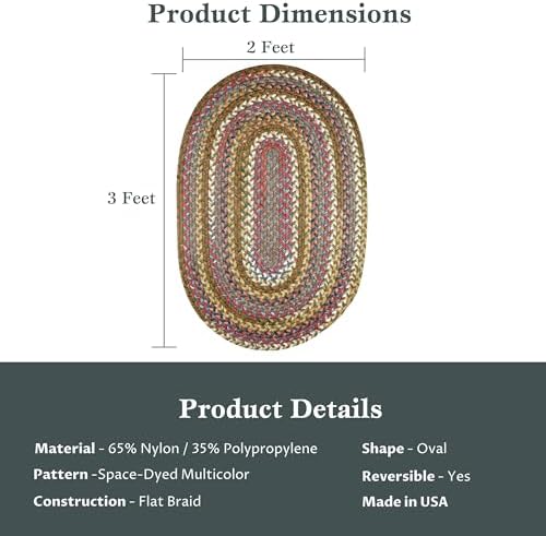 Rhody Rug Country Jewel CJ35 Bronze 2 x 3 Oval Area Rug