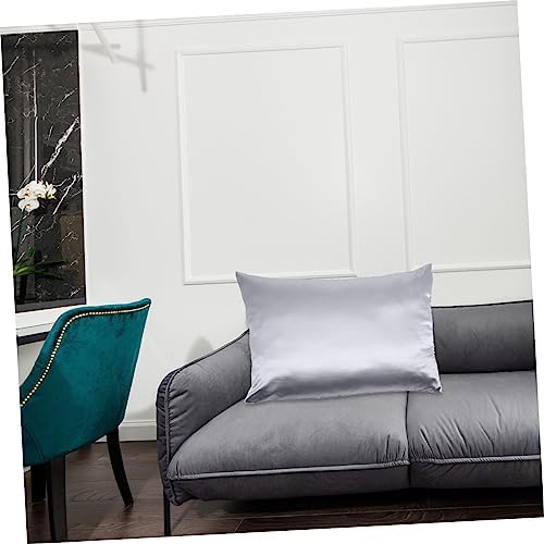 Healifty 2pcs Solid Polyester Pillow Covers with Zipper for Comfort