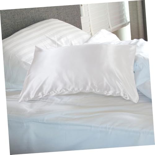 Cabilock Imitation Silk Pillowcase Queen Size Cooling Breathable Light Grey