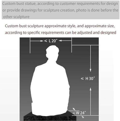 Personalized Bust Sculpture - Custom Half-Body Statue with Brass Casting