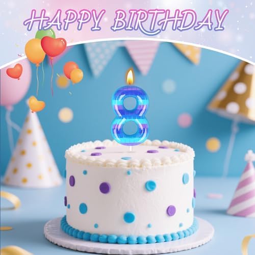 Candsun Video Game Birthday Candles Number 8