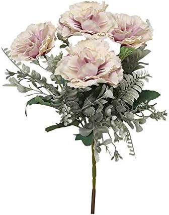 Artificial Peony Faux Flowers Beige Indoor Living Room Decor