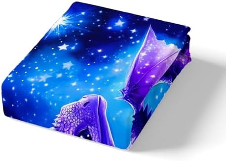 Manfei Galaxy Dragon Queen Sheet Set with 2 Pillowcases