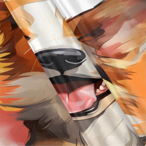 Cute Cartoon Corgi Satin Pillowcase - Queen Size 20x30in