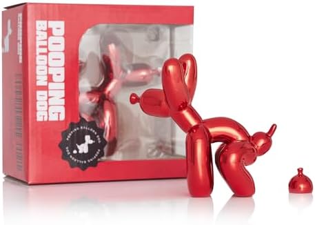 Artconal Balloon Dog Statue - Shiny Red Humorous Decor