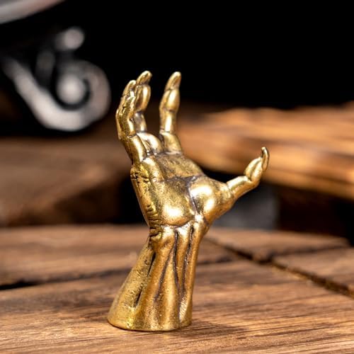 CHOVY Vintage Brass Demon Hand Statue