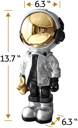 Dosker Silver Astronaut Statue Spaceman Figurine
