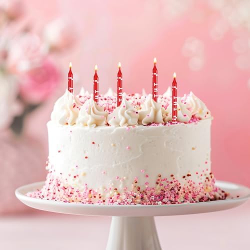 12pcs Red Pixel TNT Birthday Candles for Cakes