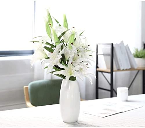 Artificial Lily Flowers in Vase for Home Wedding Decoration