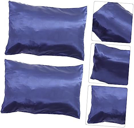 Ciieeo 2pcs Satin Silk Pillowcases - Wrinkle Resistant