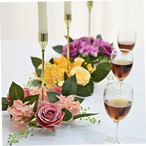 Zerodeko Lightweight Fake Rose Candle Wreath