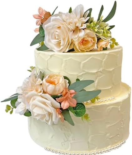 CherishedMoments 2Pcs Cake Topper Set - Champagne Boho Wedding Decorations 1