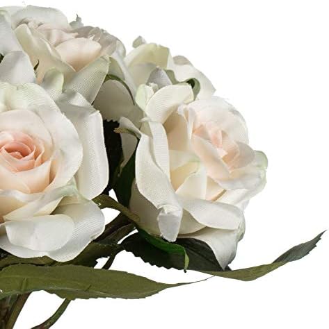 Vickerman Artificial Cream Rose Bouquet 10 Long