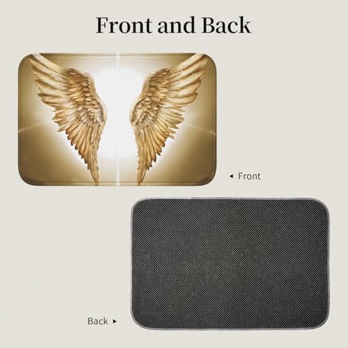 ESASAM Angel Wing Crystal Velvet Floor Mat 40x60 Non Slip