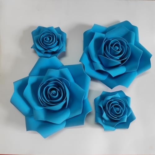 4 Bundles UV Resistant Artificial Flowers Blue