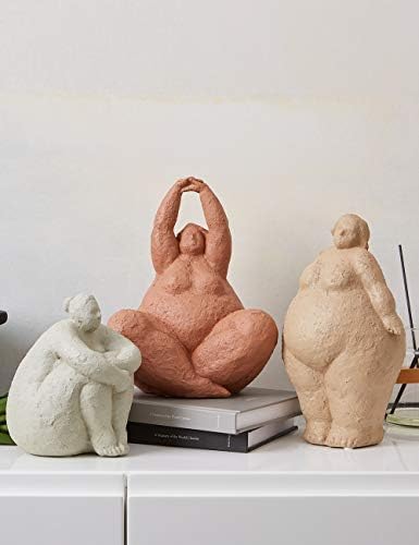 HAUCOZE Yoga Lady Sculpture 10 Inch Polyresin Statue