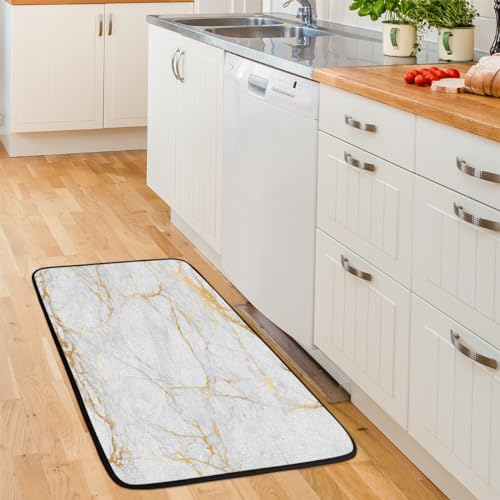 Marble Pattern Anti Fatigue Kitchen Rug Mat 39x20in