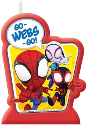Spidey Multicolor Birthday Candle Pack of 1 1