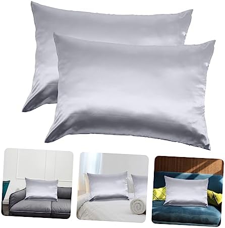 BESTOYARD Cooling Zippered Pillowcases 2pcs Soft Polyester