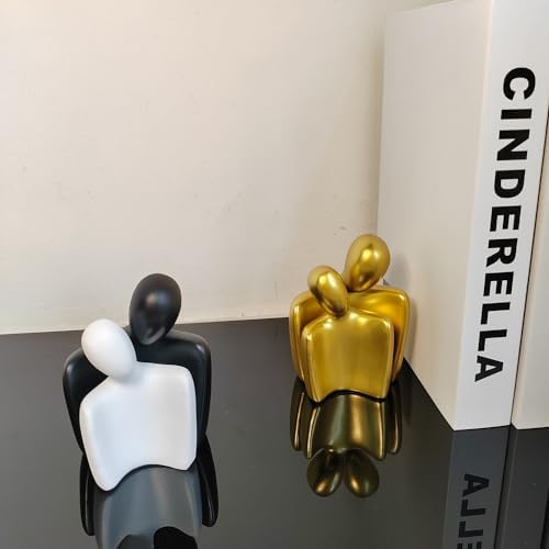 Yahu Lando Romantic Couple Sculptures Black and White