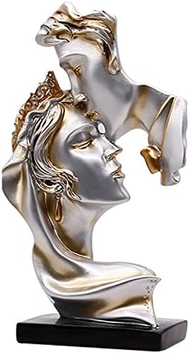 Yahu Lando Gold Resin Kissing Couple Statue