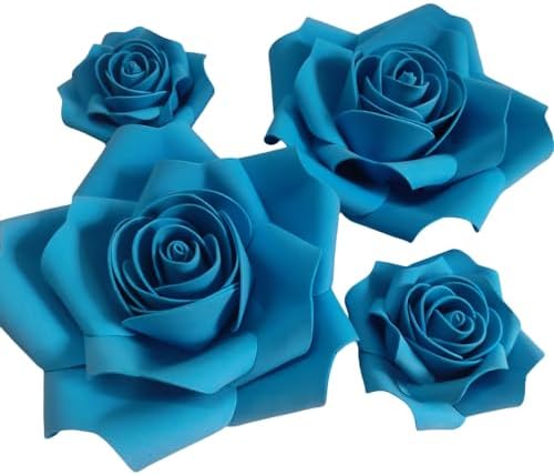 4 Bundles UV Resistant Artificial Flowers Blue
