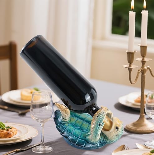 VVGIFTS Sea Turtle Wine Holder Statue