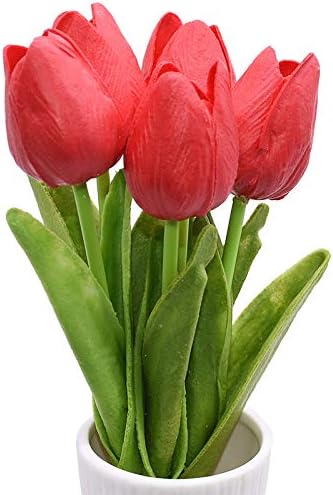 NevStp 10PCS Multicolor Real Touch Tulip Artificial Bouquet