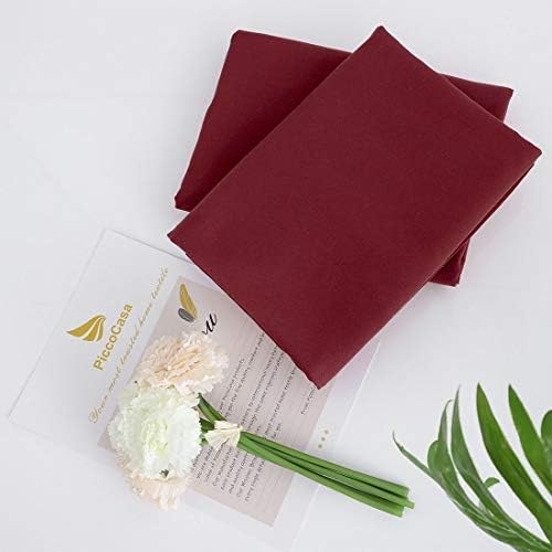 PiccoCasa Body Pillow Covers 20x48 Burgundy Zipper 2 Pack