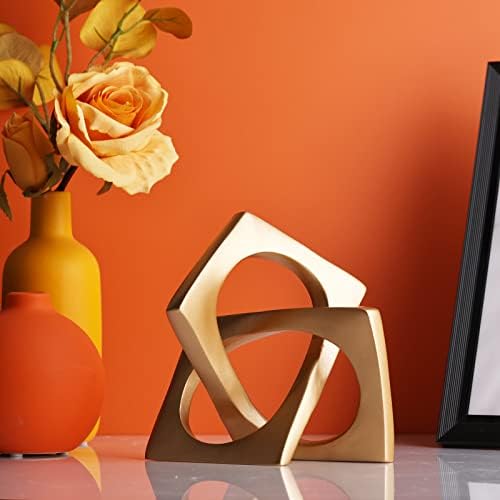 Gold Knot Statue for Coffee Table Centerpiece Decor