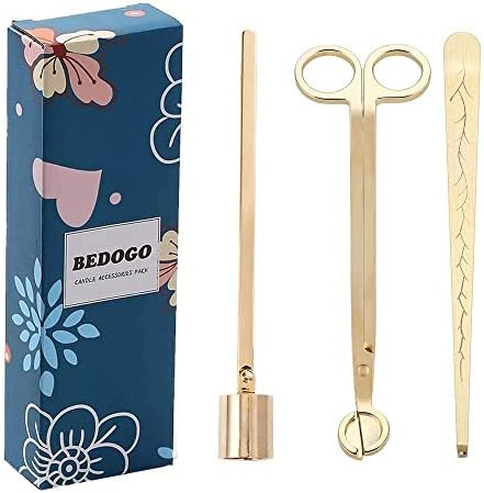 BEDOGO 3 in 1 Candle Tools Set - Gold