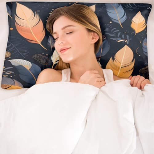 GzLeyigou Satin Pillowcase with Zipper 20x30in Queen Size