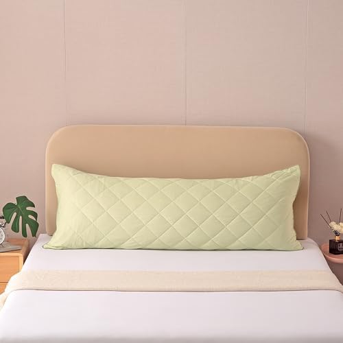 evoLive Cooling Diamond Quilted Pillow Cover 21x54 Green