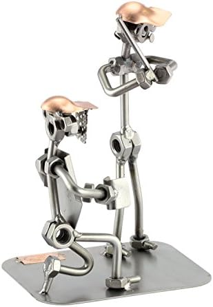 Handmade Steelman24 Baseball Nuts and Bolts Sculpture