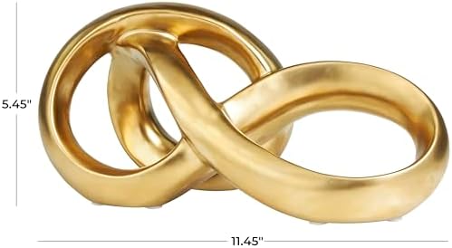 Deco 79 Gold Ceramic Infinity Loop Sculpture