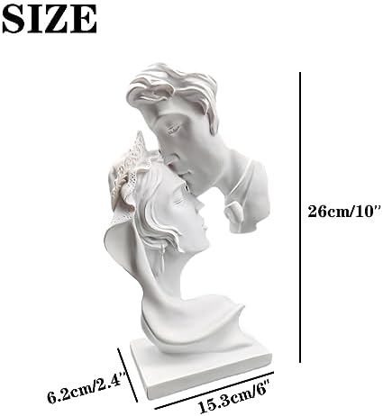 Yahu Lando Modern White Resin Kiss Statues
