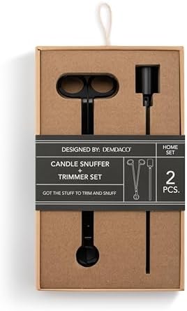 DEMDACO 7 Inch Black Candle Snuffer and Trimmer Set 1