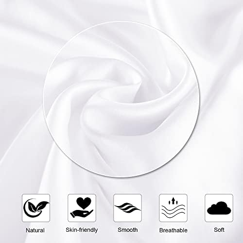 Ravmix Silk Pillow Cases 2 Pack with Hidden Zipper
