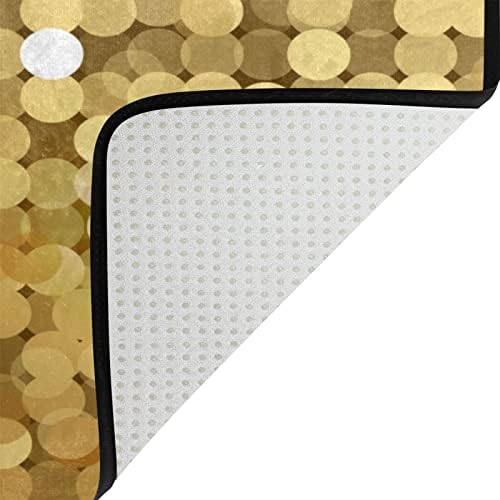 VIGTRO Gold Sequins Bling Non-Slip Area Rug 36x24 1