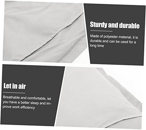 WHAMVOX 2PCS Washable Pillowcases Soft Breathable Dust-Resistant Gray Covers