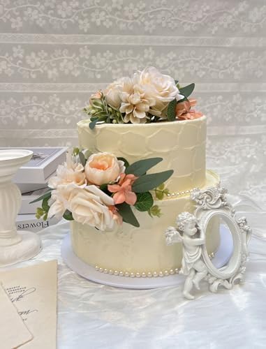 CherishedMoments 2Pcs Cake Topper Set - Champagne Boho Wedding Decorations 1
