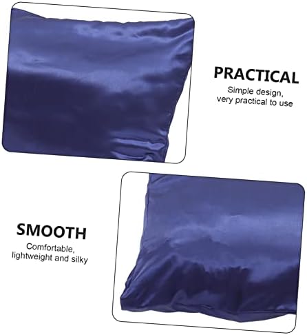 ABOOFAN 2Pcs Imitated Silk Pillowcases Black