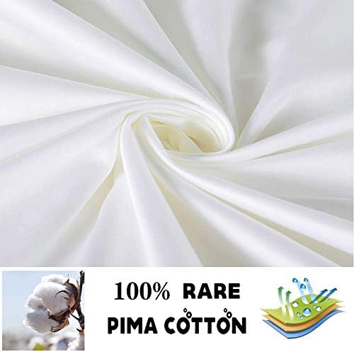 ELINEN 600 Thread Count Supima Cotton Pillowcase Set of 4