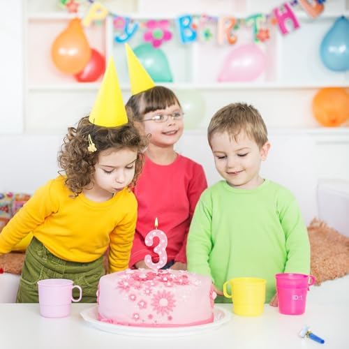 Pink Mouse Girl Birthday Cake Topper Candle